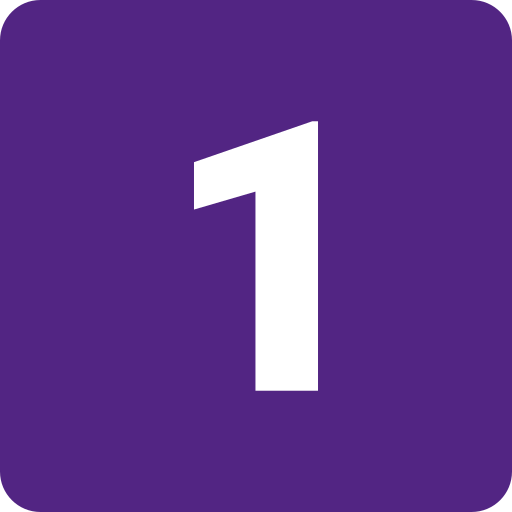 Number 1 purple icon