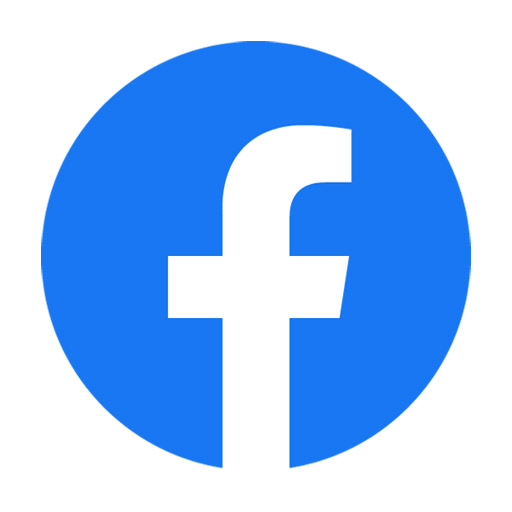 Logo of facebook in blue