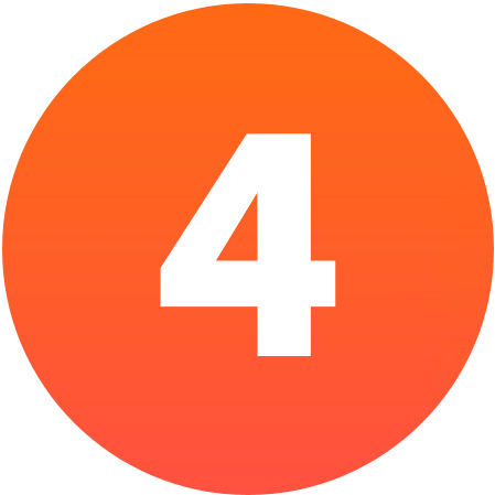 Number 4 on an orange circle