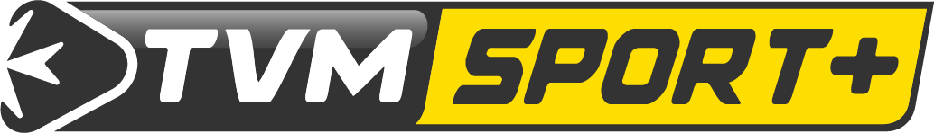 Black and yellow TVM sport plus channel logo