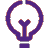 Light bulb purple icon