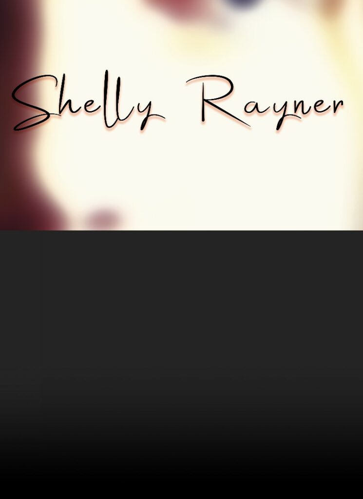 Shelly Rayner words in black on a white background