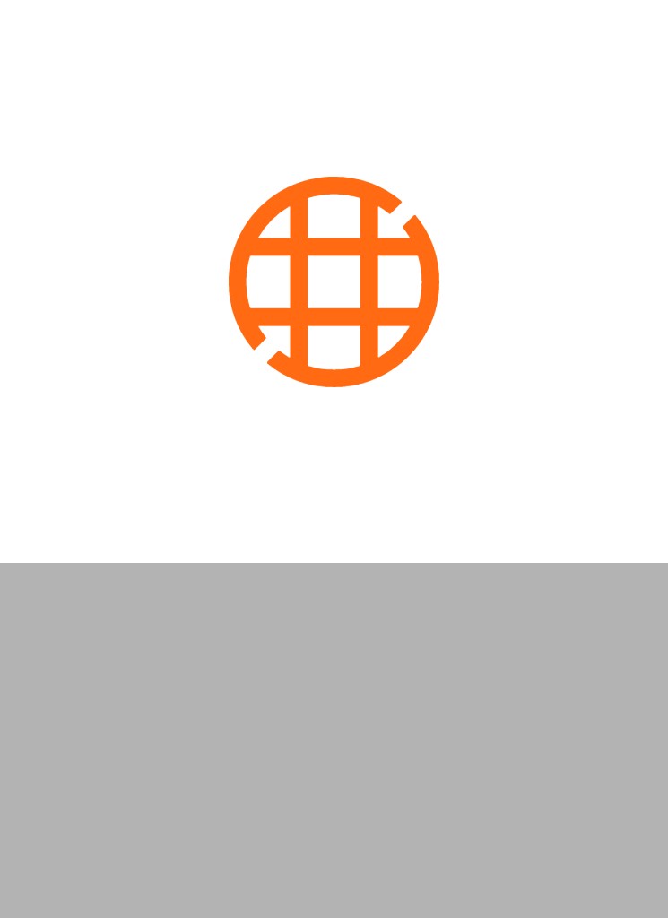 Orange icon of globe