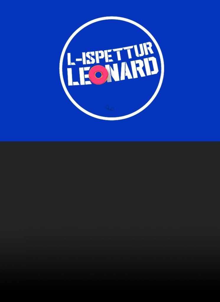 Logo of Maltese series Spettur Leonard on blue background