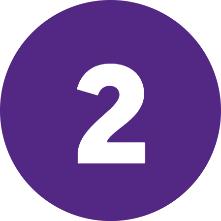 Purple circle with the letter 2