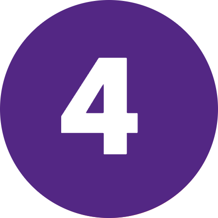 Purple circle with the number 4