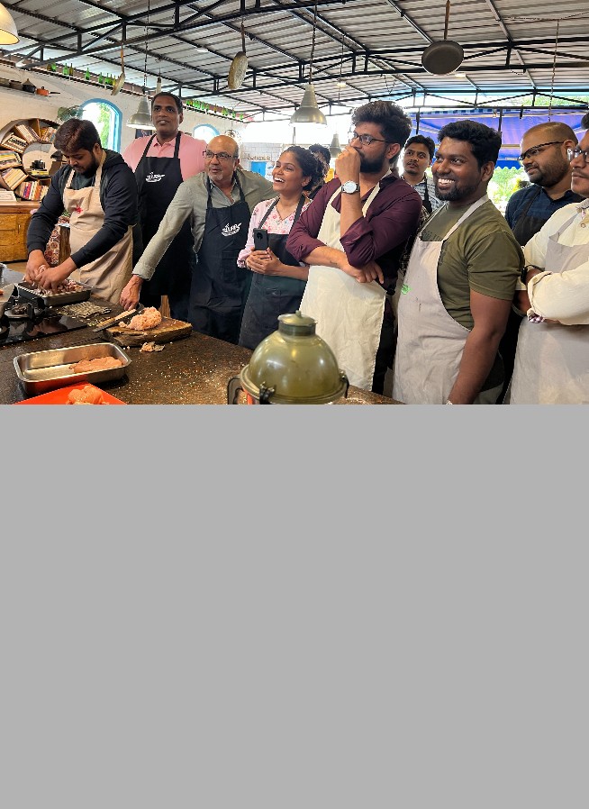 A group of people attending a cooking class