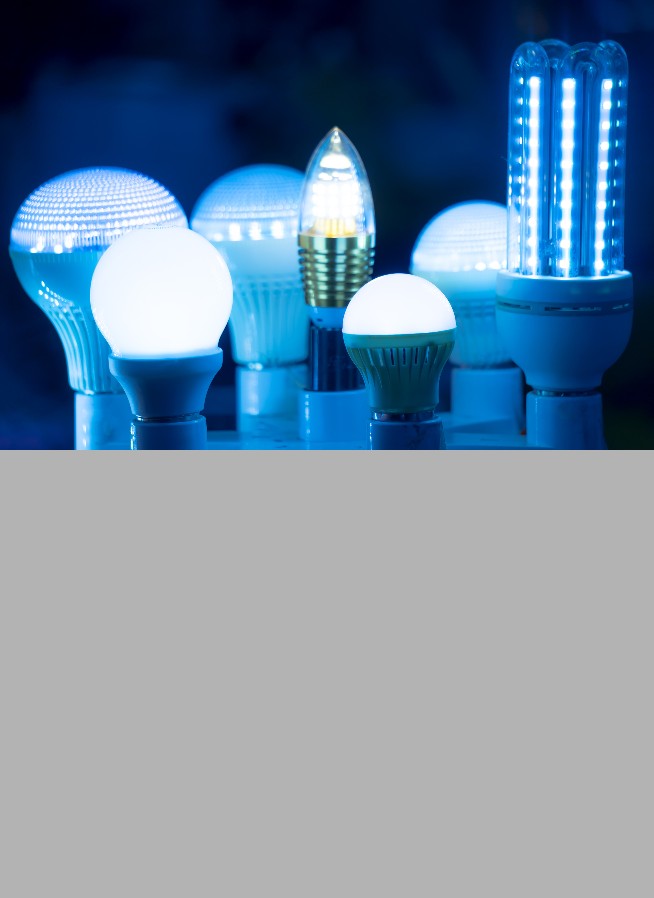 A bunch of LED lightbulbs
