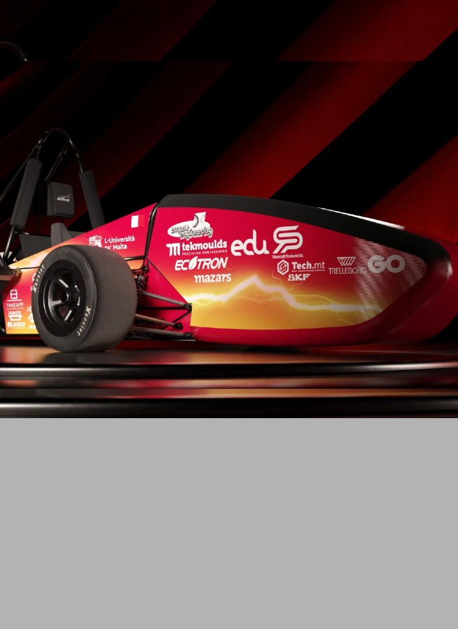 Image of a red racing car
