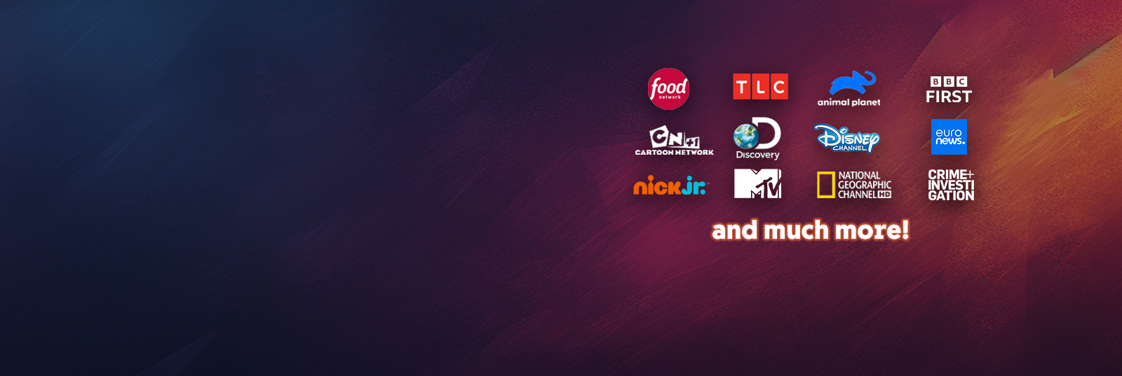 A range of TV channel logos